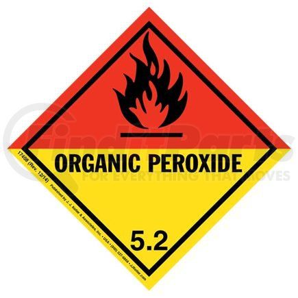 17408 by JJ KELLER - Class 5 Organic Peroxide Labels - Poly, 500 Labels/Roll