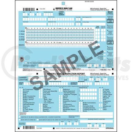 17460 by JJ KELLER - J. J. Keller's Log & DVIR Auditing Service-Scannable Combo Format - Stock - Stock Log