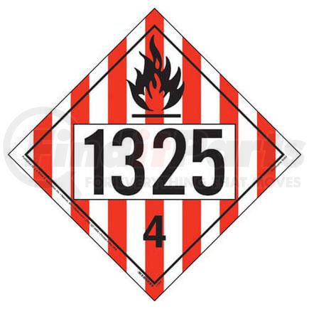 17507 by JJ KELLER - 1325 Placard - Division 4.1 Flammable Solid - 176 lb Polycoated Tagboard