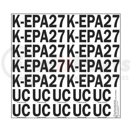 17654 by JJ KELLER - Test & Inspection Label - K-EPA, UC - 1 Sheet of 20 Labels