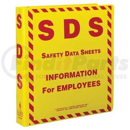 19011 by JJ KELLER - Safety Data Sheet Binder - 1.5" Ring Capacity - 2" Spine