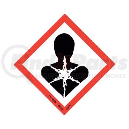 19051 by JJ KELLER - GHS Pictogram Labels - Health Hazard - Polyolefin - 1" x 1"