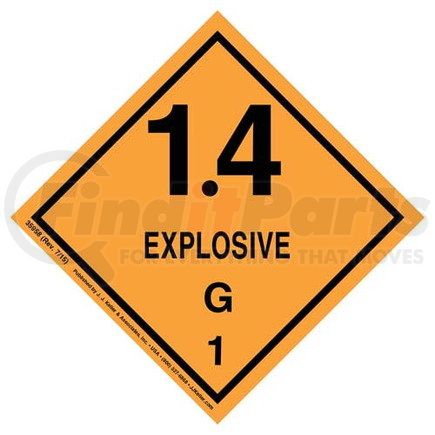35958 by JJ KELLER - Explosives Label - Class 1, Division 1.4G - Poly - Roll of 500