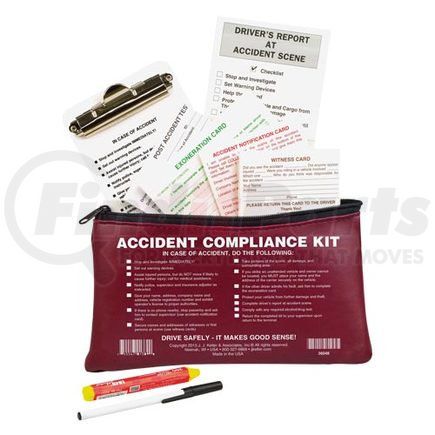 36048 by JJ KELLER - Accident Compliance Kit in Vinyl Pouch - No Camera - No Camera