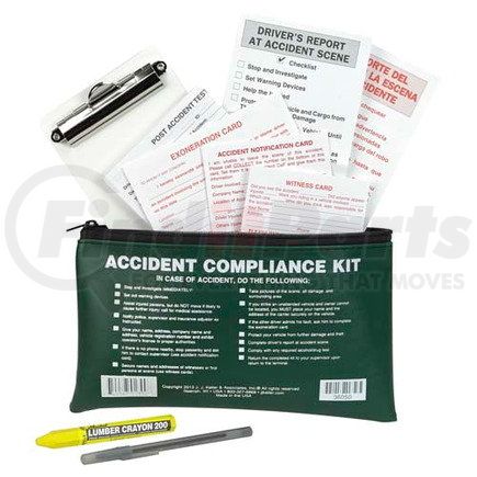 36050 by JJ KELLER - Accident Compliance Kit in Vinyl Pouch - No Camera, Bilingual - Bilingual, No Camera