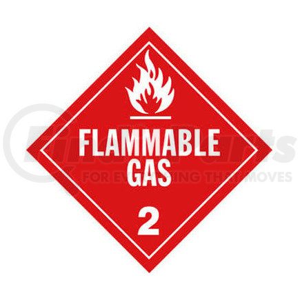 363 by JJ KELLER - Division 2.1 Flammable Gas Placard - Worded - 4 mil Vinyl Removable Adhesive