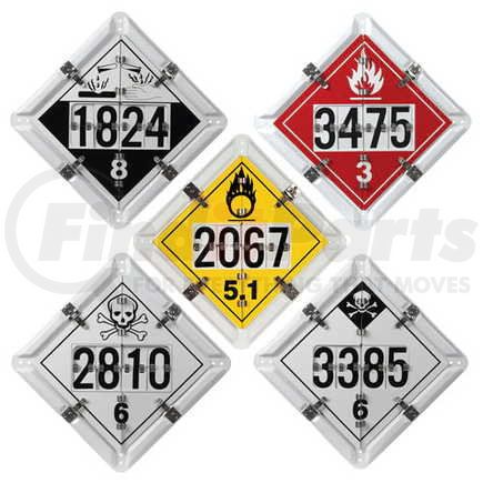 3755 by JJ KELLER - Numer-All™ Flip Placard - 5 Legend, White Back Plate - 5-Legend, White Back Plate