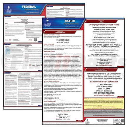 38134 by JJ KELLER - 2022 Idaho & Federal Labor Law Posters - State & Federal Poster Set (English)