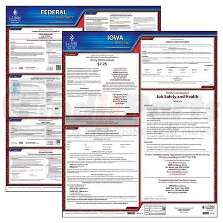 38140 by JJ KELLER - 2022 Iowa & Federal Labor Law Posters - State & Federal Poster Set (English)