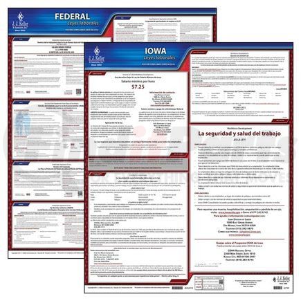 38141 by JJ KELLER - 2022 Iowa & Federal Labor Law Posters - State & Federal Poster Set (Spanish)