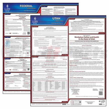 38206 by JJ KELLER - 2022 Utah & Federal Labor Law Posters - State & Federal Poster Set (English)