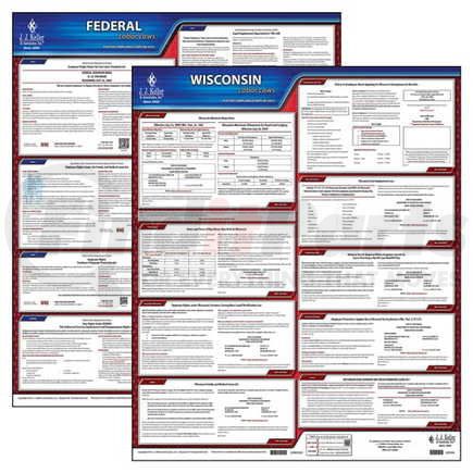 38217 by JJ KELLER - 2022 Wisconsin & Federal Labor Law Posters - State & Federal Poster Set (English)