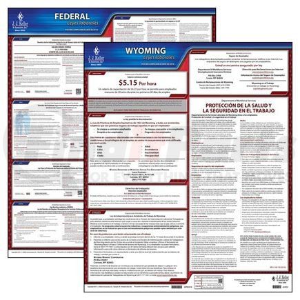 38220 by JJ KELLER - 2022 Wyoming & Federal Labor Law Posters - State & Federal Poster Set (Spanish)