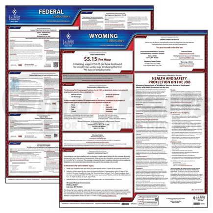 38219 by JJ KELLER - 2022 Wyoming & Federal Labor Law Posters - State & Federal Poster Set (English)
