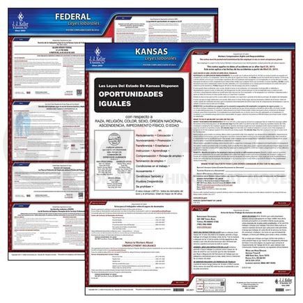 38143 by JJ KELLER - 2022 Kansas & Federal Labor Law Posters - State & Federal Poster Set (Spanish)