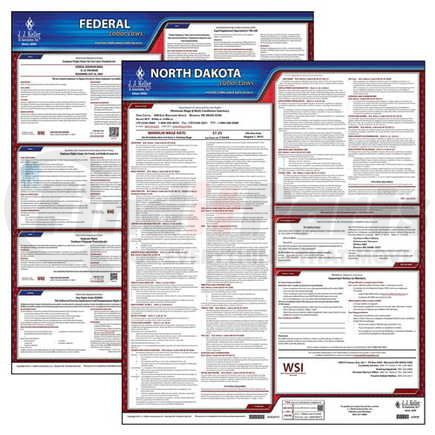38180 by JJ KELLER - 2022 North Dakota & Federal Labor Law Posters - State & Federal Poster Set (English)
