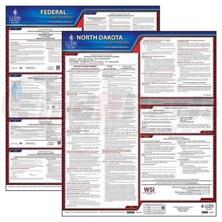 38181 by JJ KELLER - 2022 North Dakota & Federal Labor Law Posters - State & Federal Poster Set (Spanish)