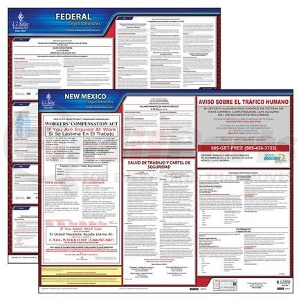 40703 by JJ KELLER - 2021 New Mexico & Federal Labor Law Posters - State & Federal Poster Set (Spanish)