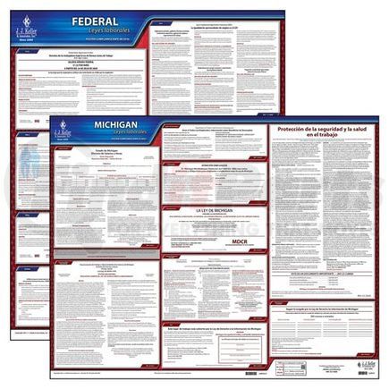41200 by JJ KELLER - 2021 Michigan & Federal Labor Law Posters - State & Federal Poster Set (Spanish)