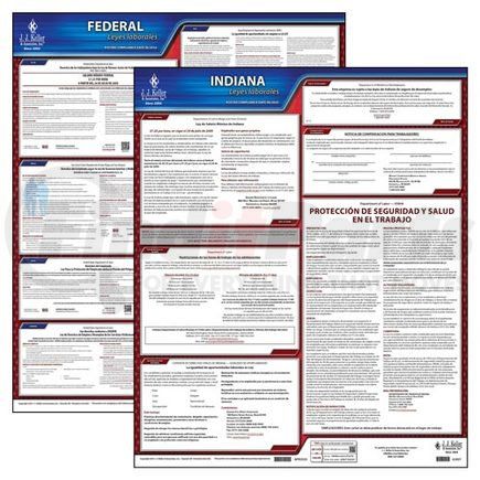 42222 by JJ KELLER - 2022 Indiana & Federal Labor Law Posters - State & Federal Poster Set (Spanish)