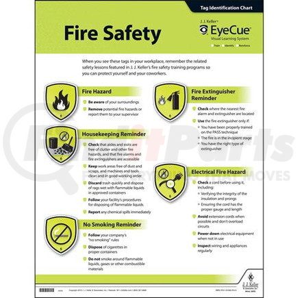 42332 by JJ KELLER - EyeCue Fire Safety Laminated Poster - Awareness Poster - English