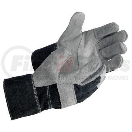42466 by JJ KELLER - MCR Safety Economy Split Cowhide Leather Denim Safety Cuff Work Gloves - Large, Sold in Packs of 12 Pair