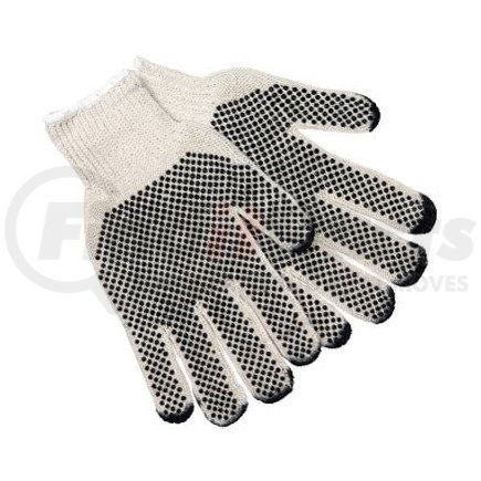 42500 by JJ KELLER - MCR Safety Economy PVC Dot String Knit Gloves - Dots on 2 Sides - Large, Sold in Packs of 12 Pair