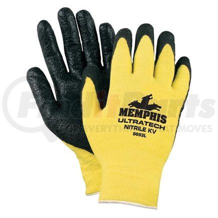 42582 by JJ KELLER - MCR Safety Ultratech Nitrile Palm Kevlar String Knit Gloves - Large, Sold in Packs of 12 Pair