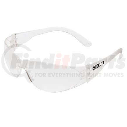 42611 by JJ KELLER - MCR Safety Crews Checklite Safety Glasses - Clear Frame, Clear Anti-Scratch Lens