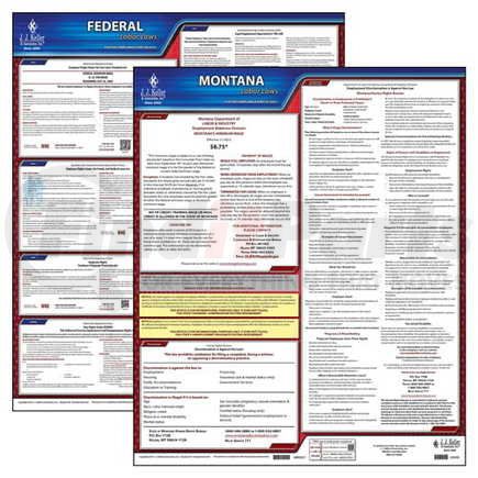 43182 by JJ KELLER - 2021 Montana & Federal Labor Law Posters - State & Federal Poster Set (English)