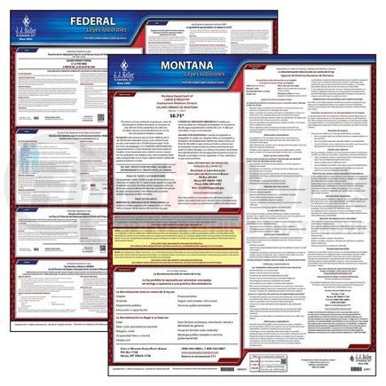 43183 by JJ KELLER - 2021 Montana & Federal Labor Law Posters - State & Federal Poster Set (Spanish)