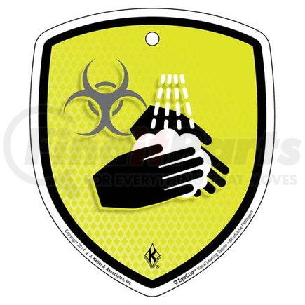 43292 by JJ KELLER - EyeCue Tags - Bloodborne Pathogens Wash Hands Reminder - Tag, 3" x 4" (10-Pack)