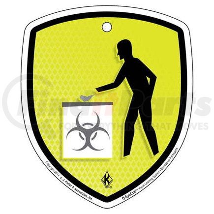 43293 by JJ KELLER - EyeCue Tags - Bloodborne Pathogens Discard In Biohazard Waste Container Reminder - Tag, 3" x 4" (10-Pack)
