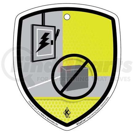 43366 by JJ KELLER - EyeCue Tags - Electrical Safety Don’t Store Materials Here Reminder - Tag, 3" x 4" (10-Pack)