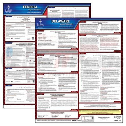 43564 by JJ KELLER - 2021 Delaware & Federal Labor Law Posters - State & Federal Poster Set (Spanish)