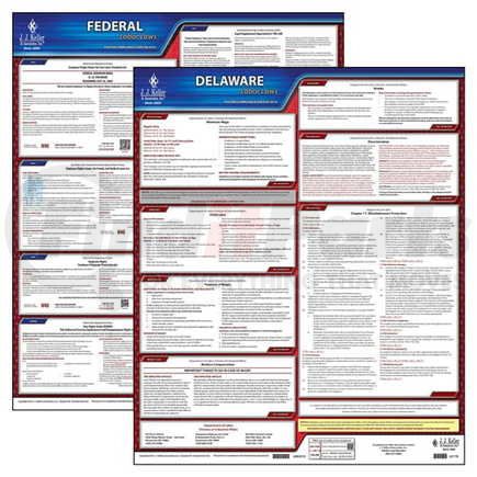43563 by JJ KELLER - 2021 Delaware & Federal Labor Law Posters - State & Federal Poster Set (English)