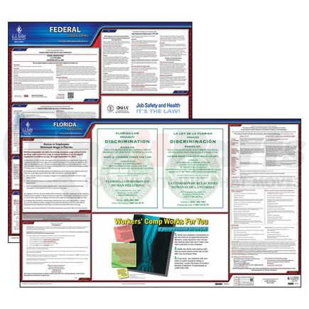 43732 by JJ KELLER - 2022 Florida & Federal Labor Law Posters - State & Federal Poster Set (English)