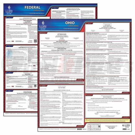 43745 by JJ KELLER - 2021 Ohio & Federal Labor Law Posters - State & Federal Poster Set (English)