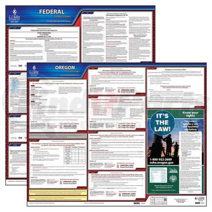 43769 by JJ KELLER - 2022 Oregon & Federal Labor Law Posters - State & Federal Poster Set (English)