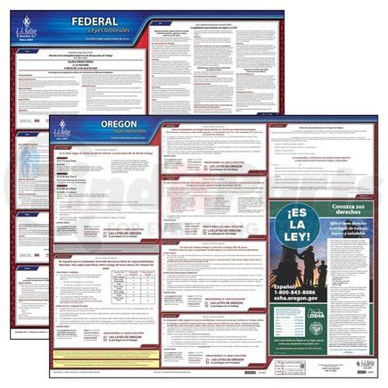 43770 by JJ KELLER - 2022 Oregon & Federal Labor Law Posters - State & Federal Poster Set (Spanish)