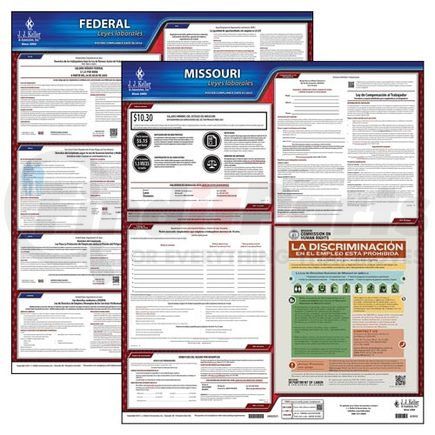 43795 by JJ KELLER - 2022 Missouri & Federal Labor Law Posters - State & Federal Poster Set (Spanish)