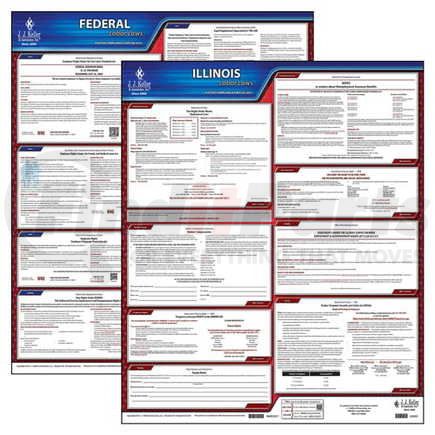 43983 by JJ KELLER - 2022 Illinois & Federal Labor Law Posters - State & Federal Poster Set (English)