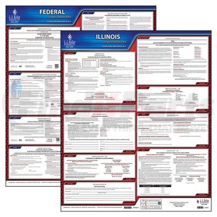 43984 by JJ KELLER - 2022 Illinois & Federal Labor Law Posters - State & Federal Poster Set (Spanish)