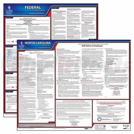 44052 by JJ KELLER - 2022 North Carolina & Federal Labor Law Posters - State & Federal Poster Set (English)