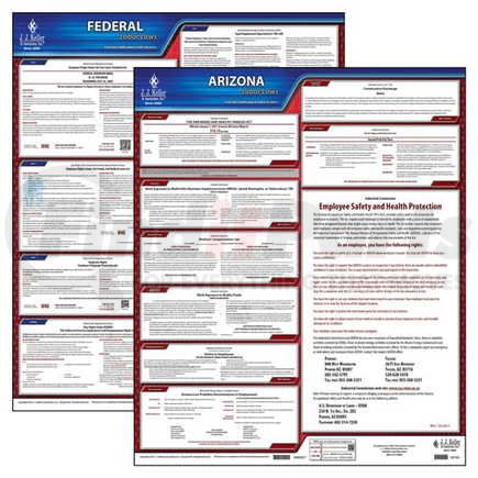 44089 by JJ KELLER - 2022 Arizona & Federal Labor Law Posters - State & Federal Poster Set (English)