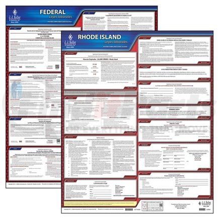 44104 by JJ KELLER - 2021 Rhode Island & Federal Labor Law Posters - State & Federal Poster Set (Spanish)