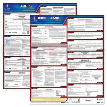 44103 by JJ KELLER - 2021 Rhode Island & Federal Labor Law Posters - State & Federal Poster Set (English)