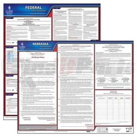 44161 by JJ KELLER - 2022 Nebraska & Federal Labor Law Posters - State & Federal Poster Set (Spanish)