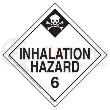 4422 by JJ KELLER - Class 6 Inhalation Hazard/PG III Placard - Worded - 20 mil Polystyrene, Laminated