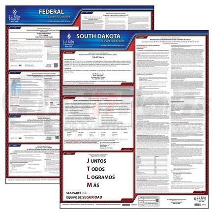 44282 by JJ KELLER - 2022 South Dakota & Federal Labor Law Posters - State & Federal Poster Set (Spanish)